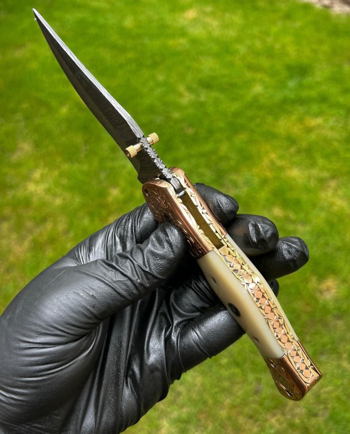 Folding Dmascus Pocket Knife/EDC Pocket Folding cskforged