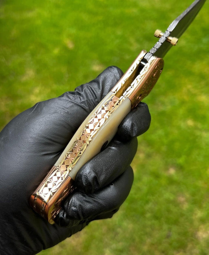 Folding Dmascus Pocket Knife/EDC Pocket Folding cskforged