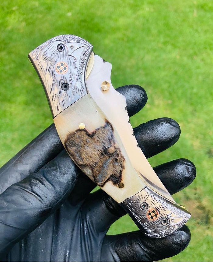 Folding pocket D2 Blade EDC Folding Pocket Knife cskforged