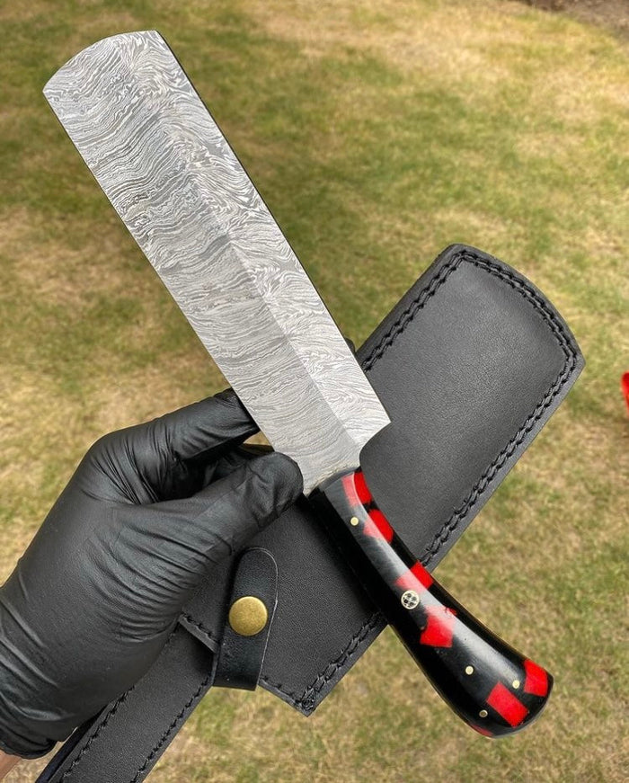 FORGED DAMASCUS STEEL Meat Cleaver Chopper Knife cskforged