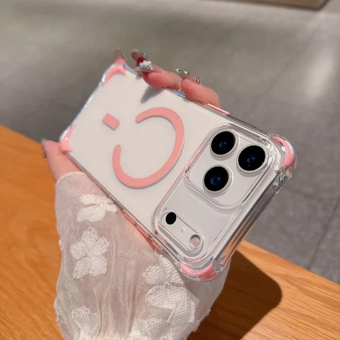 Frame Bumper Transparent For MagSafe Case For iPhone PhoneShells
