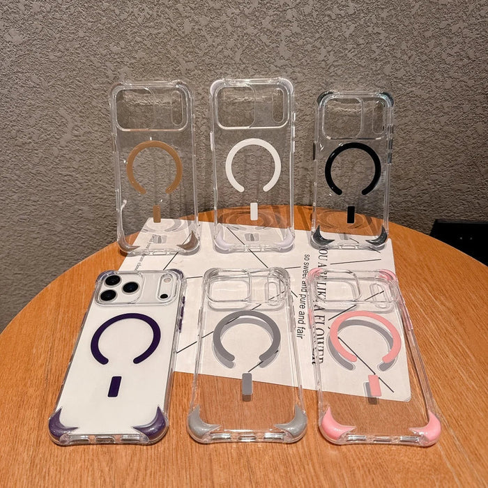 Frame Bumper Transparent For MagSafe Case For iPhone PhoneShells