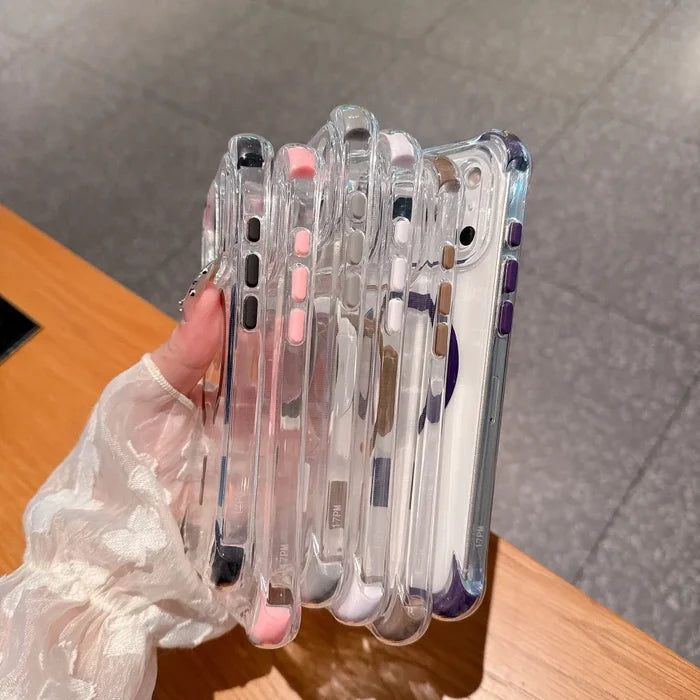 Frame Bumper Transparent For MagSafe Case For iPhone PhoneShells