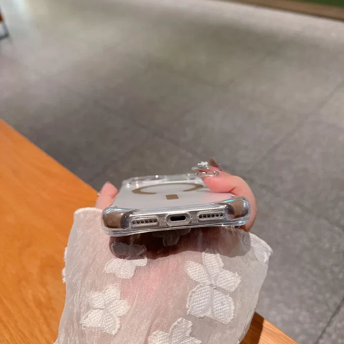 Frame Bumper Transparent For MagSafe Case For iPhone PhoneShells