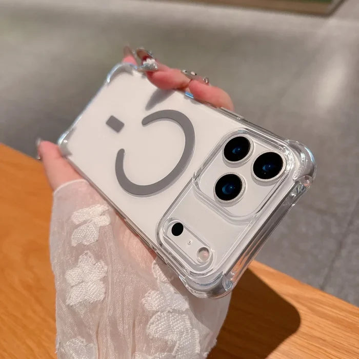 Frame Bumper Transparent For MagSafe Case For iPhone PhoneShells