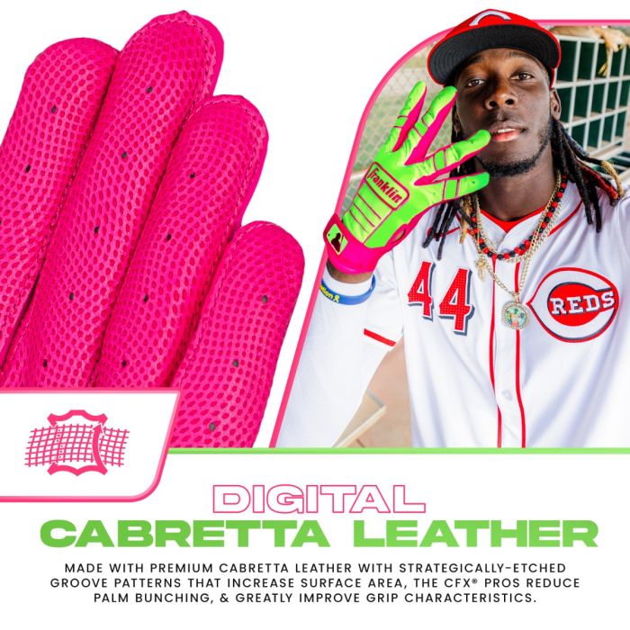 Franklin CFX PRO HI-LITE Batting Gloves |Premium Pittards Sheepskin Leather  - 20886F Peligro Sports