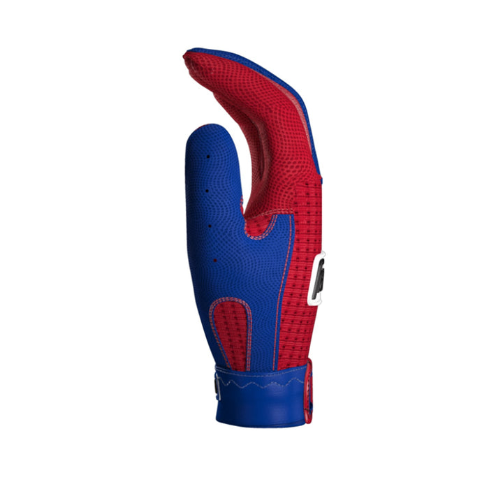 Franklin Pro Classic ADULT Royal Blue and Red Batting Gloves - Peligro Sports Edition Peligro Sports