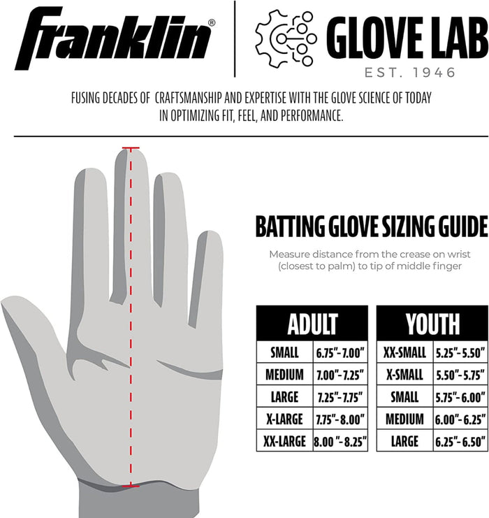 Franklin Pro Classic Gold Series Batting Gloves Peligro Sports