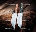 Frostfang Handmade Hunting Knife Walnut Wood Handle cskforged
