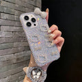 Full Diamond Glitter Hello Kitty Face Pink Bow Phone Case PhoneShells