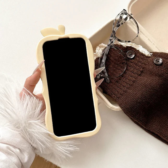 Funny 3D Cartoon Apple Designs Soft Silicone Phone Case PhoneShells