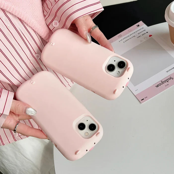 Funny Pink Pig Soft Silicone Phone Case PhoneShells