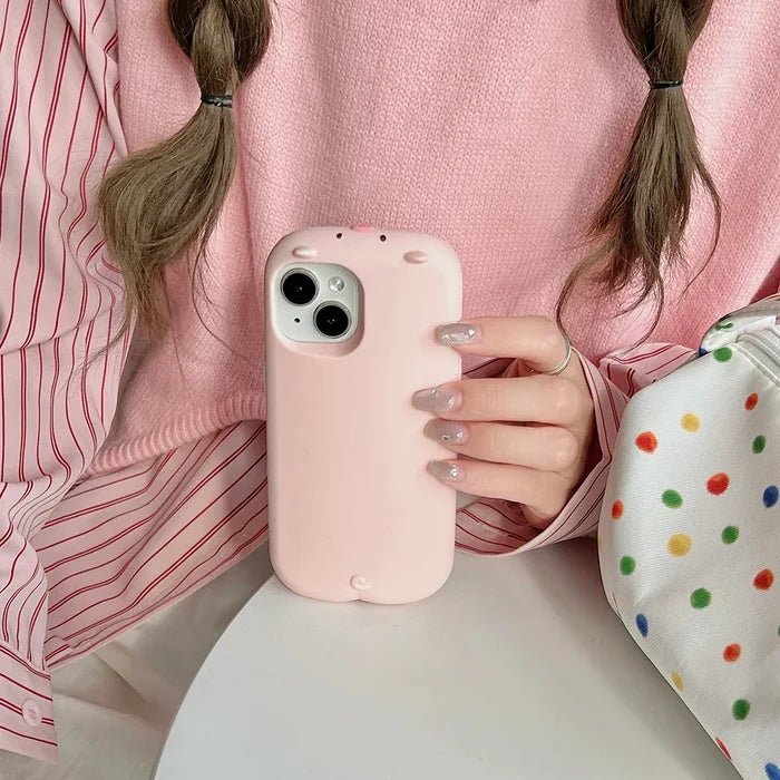 Funny Pink Pig Soft Silicone Phone Case PhoneShells