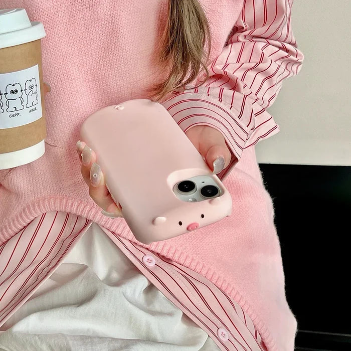 Funny Pink Pig Soft Silicone Phone Case PhoneShells
