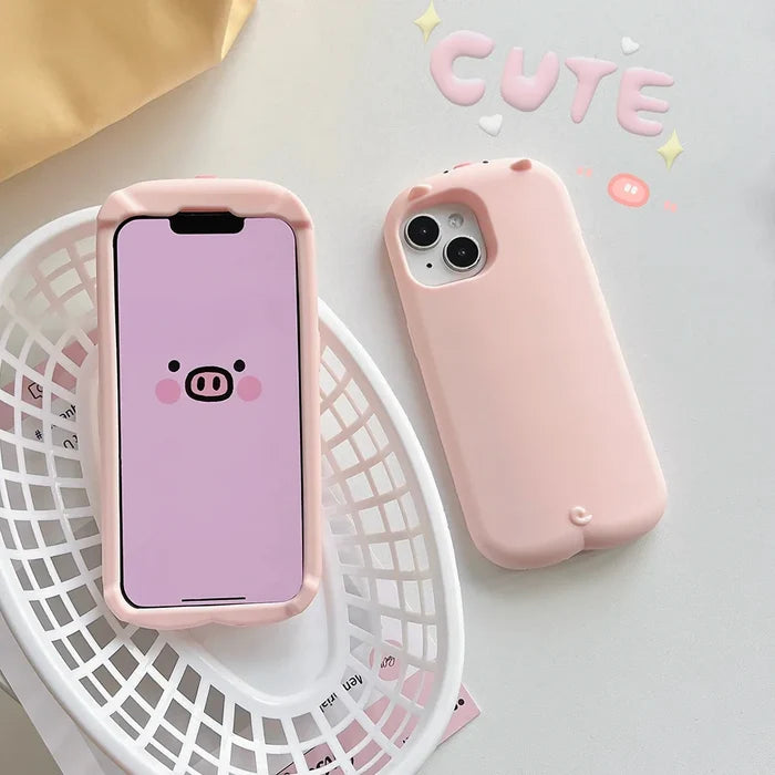 Funny Pink Pig Soft Silicone Phone Case PhoneShells