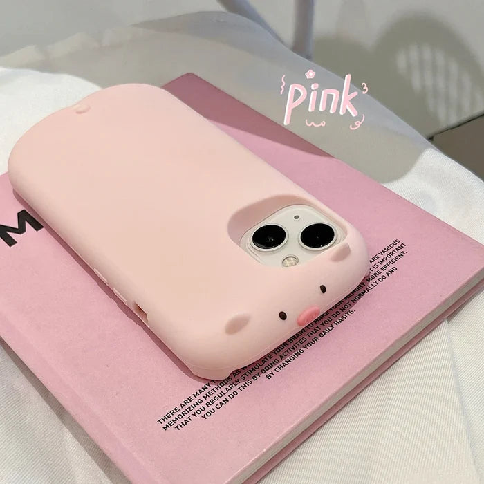 Funny Pink Pig Soft Silicone Phone Case PhoneShells