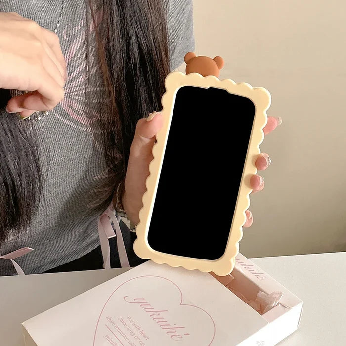 Funny Rilakkuma Bear Sandwich Biscuit Phone Case PhoneShells