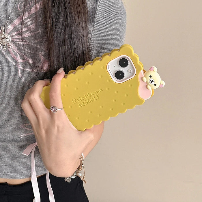 Funny Rilakkuma Bear Sandwich Biscuit Phone Case PhoneShells