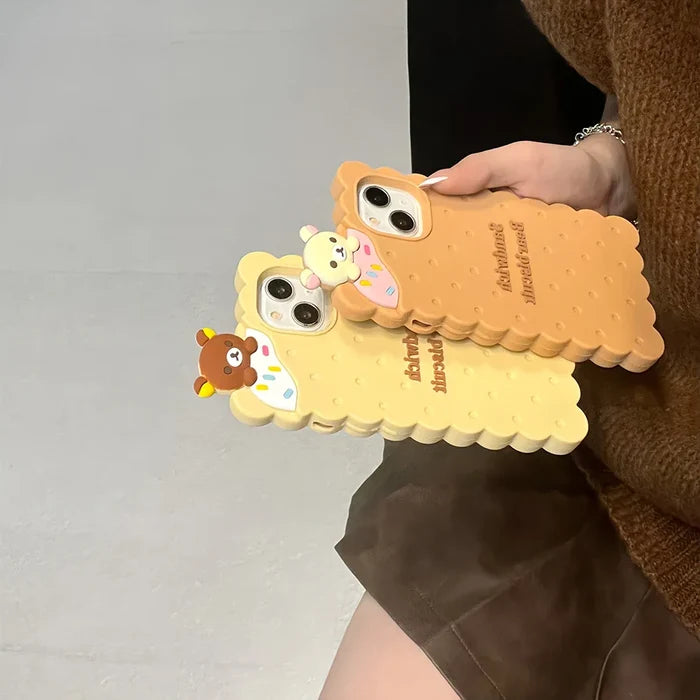 Funny Sandwich Rilakkuma Bear Biscuit Phone Case PhoneShells