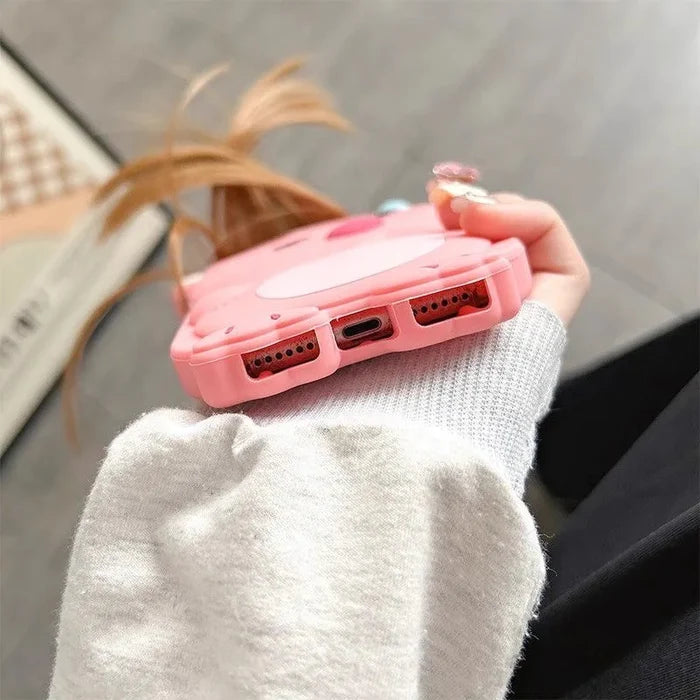 Funny True Braided Hair Loopy Cartoon Silicon Soft Back Phone Case PhoneShells