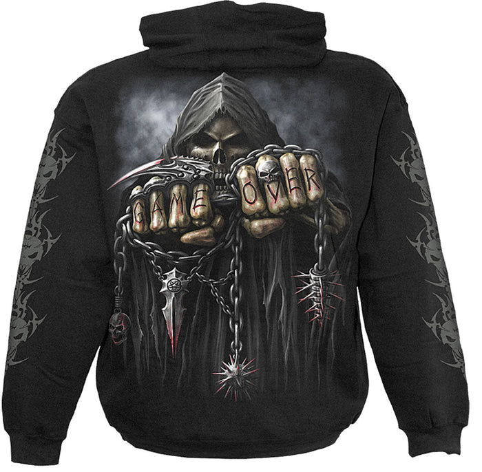 GAME OVER - Kids Hoody Black Spiral USA