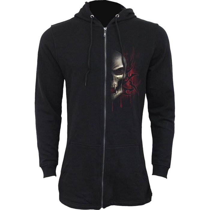 GAME OVER - Mens Fish Tail Zipper Hoody - Zip Sleeves Spiral USA