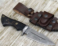 GAROTTE DAMASCUS HUNTING KNIFE WITH EXOTIC WENGE WOOD HANDLE cskforged