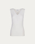 Gilet in cotone organico bianco vegano sostenibile