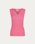 Gilet in cotone organico rosa vegano sostenibile