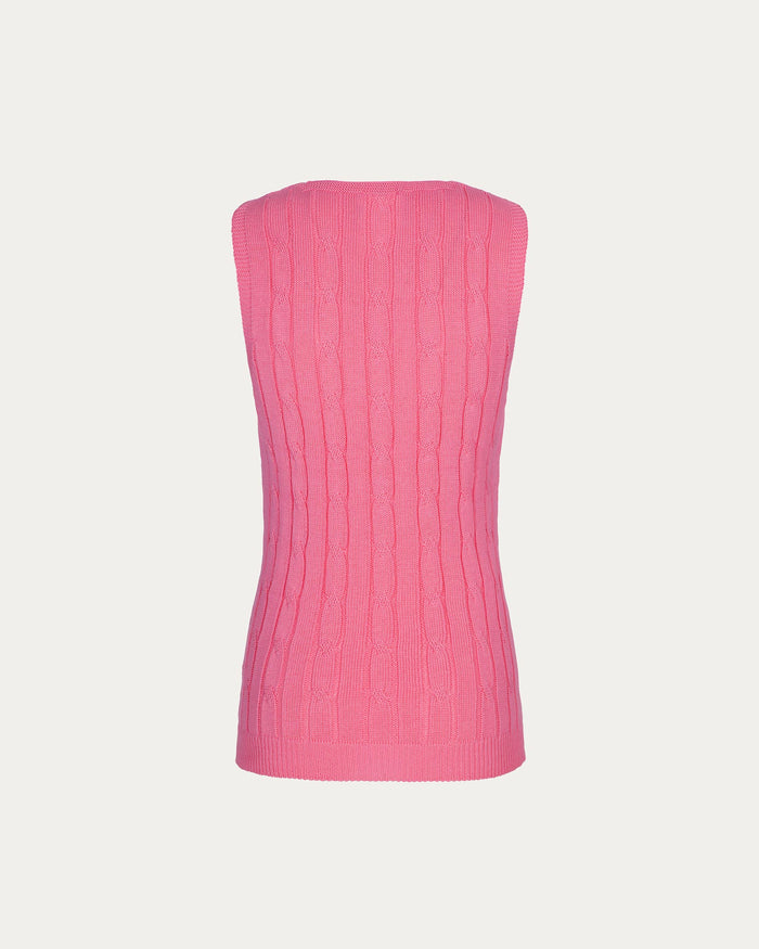 Gilet in cotone organico rosa vegano sostenibile