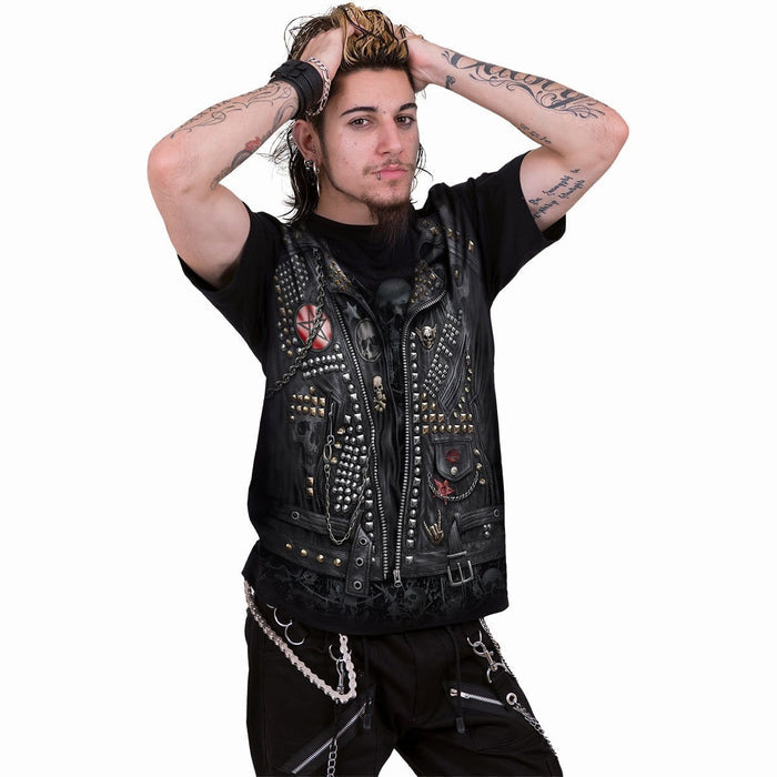GOTH METAL - Allover T-Shirt Black Spiral USA