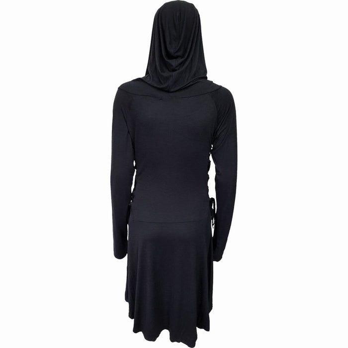 GOTHIC ELEGANCE - Black Widow Gothic Hooded Dress Spiral USA