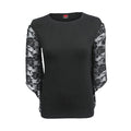 GOTHIC ELEGANCE - Rose Lace Sleeve Top Spiral USA
