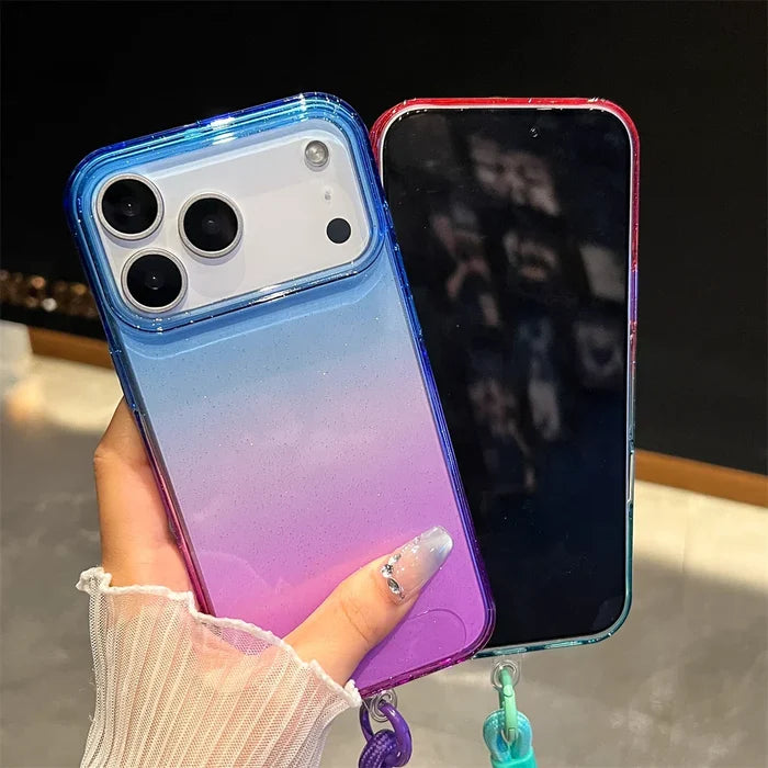 Gradient Colorful Transparent Phone Case For iPhone PhoneShells