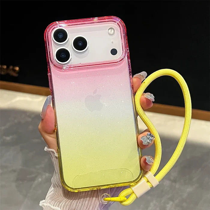 Gradient Colorful Transparent Phone Case For iPhone PhoneShells
