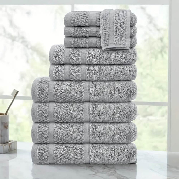 Gray Cotton Bath Towel Set (10–32 pcs) DailySale