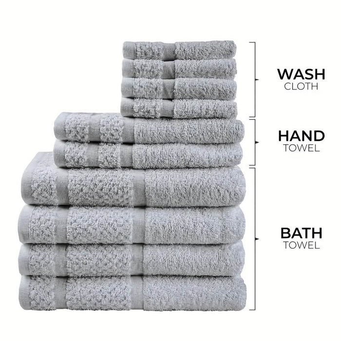 Gray Cotton Bath Towel Set (10–32 pcs) DailySale