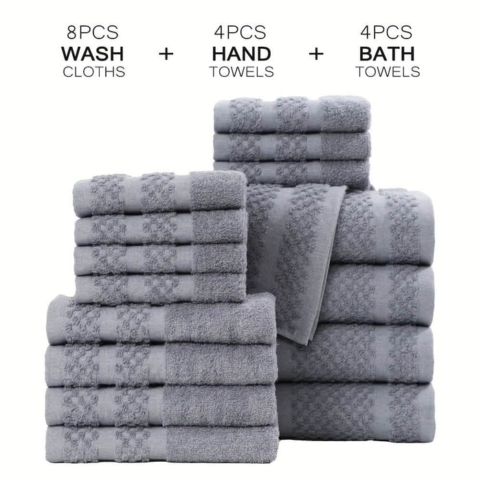 Gray Cotton Bath Towel Set (10–32 pcs) DailySale