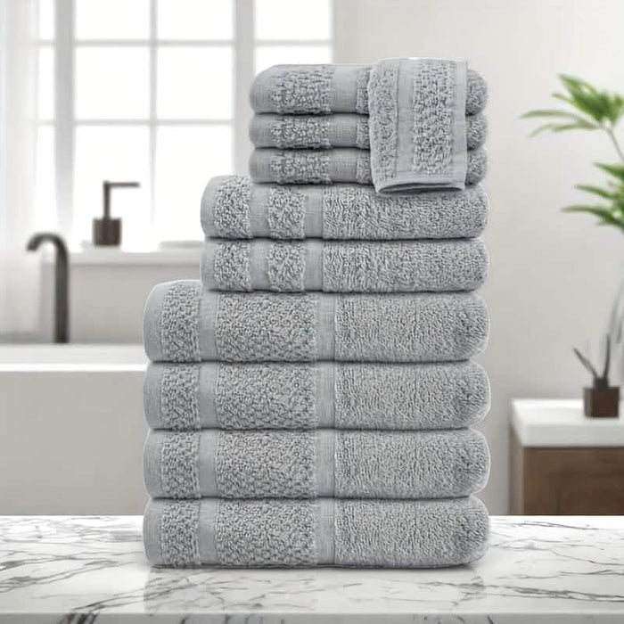 Gray Cotton Bath Towel Set (10–32 pcs) DailySale