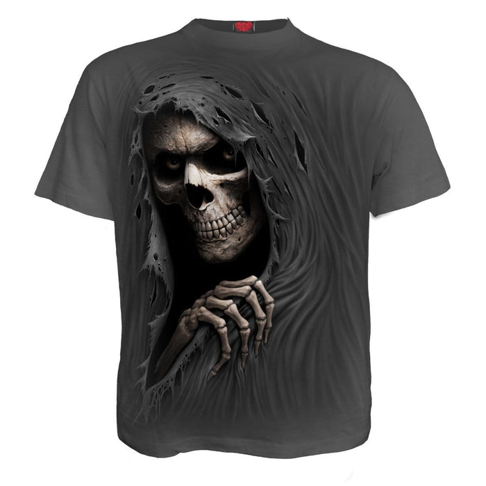 GRIM RIPPER - T-Shirt Charcoal Spiral USA