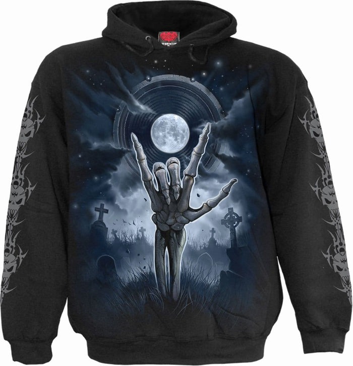 GRIM ROCKER - Hoody Black Spiral USA