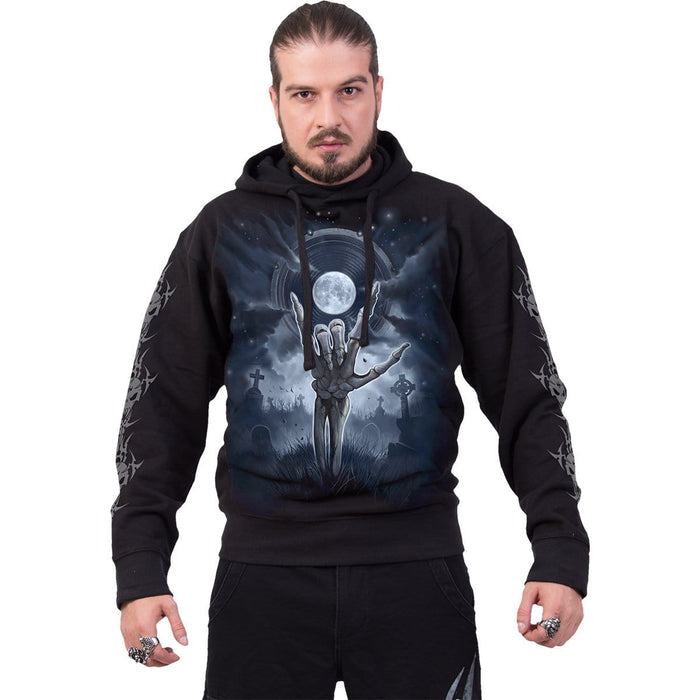 GRIM ROCKER - Hoody Black Spiral USA