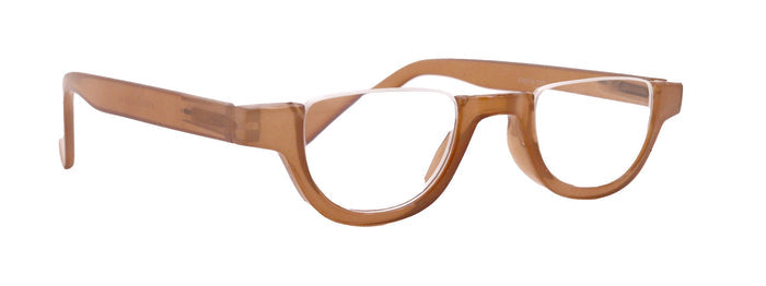 Half Moon, Woman Reading Glasses Lower nose , Brown Reader +1.25 to +4 Magnifying, Frame, NY Fifth Avenue NY Fifth Avenue