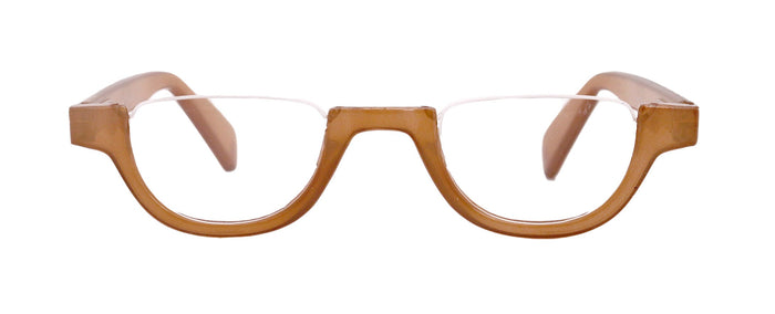 Half Moon, Woman Reading Glasses Lower nose , Brown Reader +1.25 to +4 Magnifying, Frame, NY Fifth Avenue NY Fifth Avenue