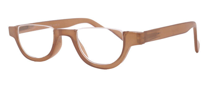 Half Moon, Woman Reading Glasses Lower nose , Brown Reader +1.25 to +4 Magnifying, Frame, NY Fifth Avenue NY Fifth Avenue
