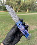 Hand Forged Folded Damascus Steel Full Tang Skinner Knife cskforged