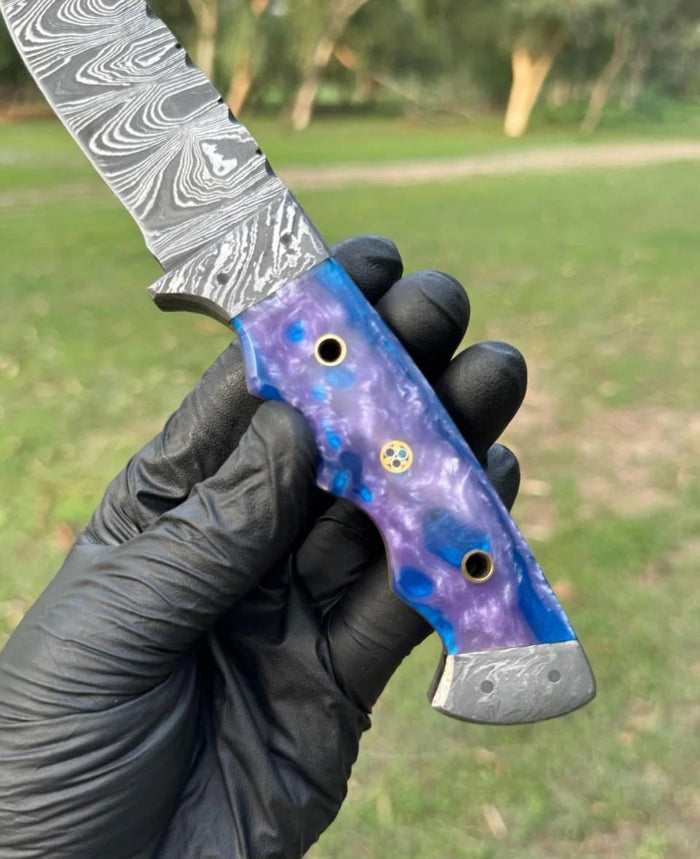 Hand Forged Folded Damascus Steel Full Tang Skinner Knife cskforged