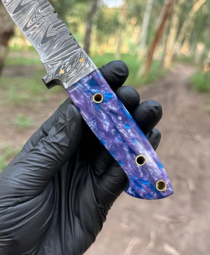 Hand Forged Folded Damascus Steel Full Tang Skinner Knife cskforged