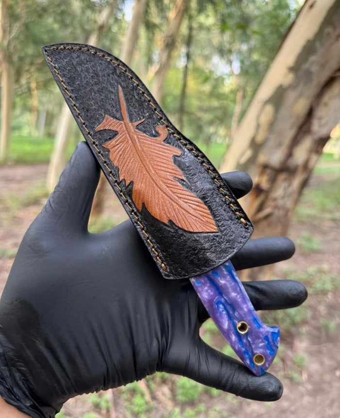 Hand Forged Folded Damascus Steel Full Tang Skinner Knife cskforged