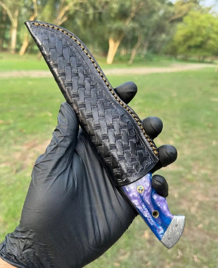 Hand Forged Folded Damascus Steel Full Tang Skinner Knife cskforged